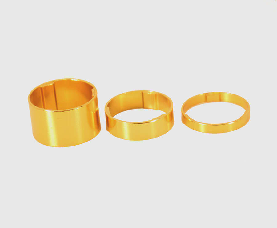 Prorace Spacer Anod set 5/10/20mm 1 1/8" Goud