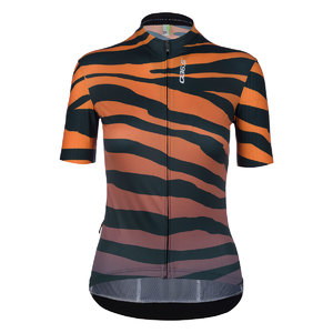 Q36.5 G1 Tiger Fietsshirt Korte Mouwen Oranje Dames