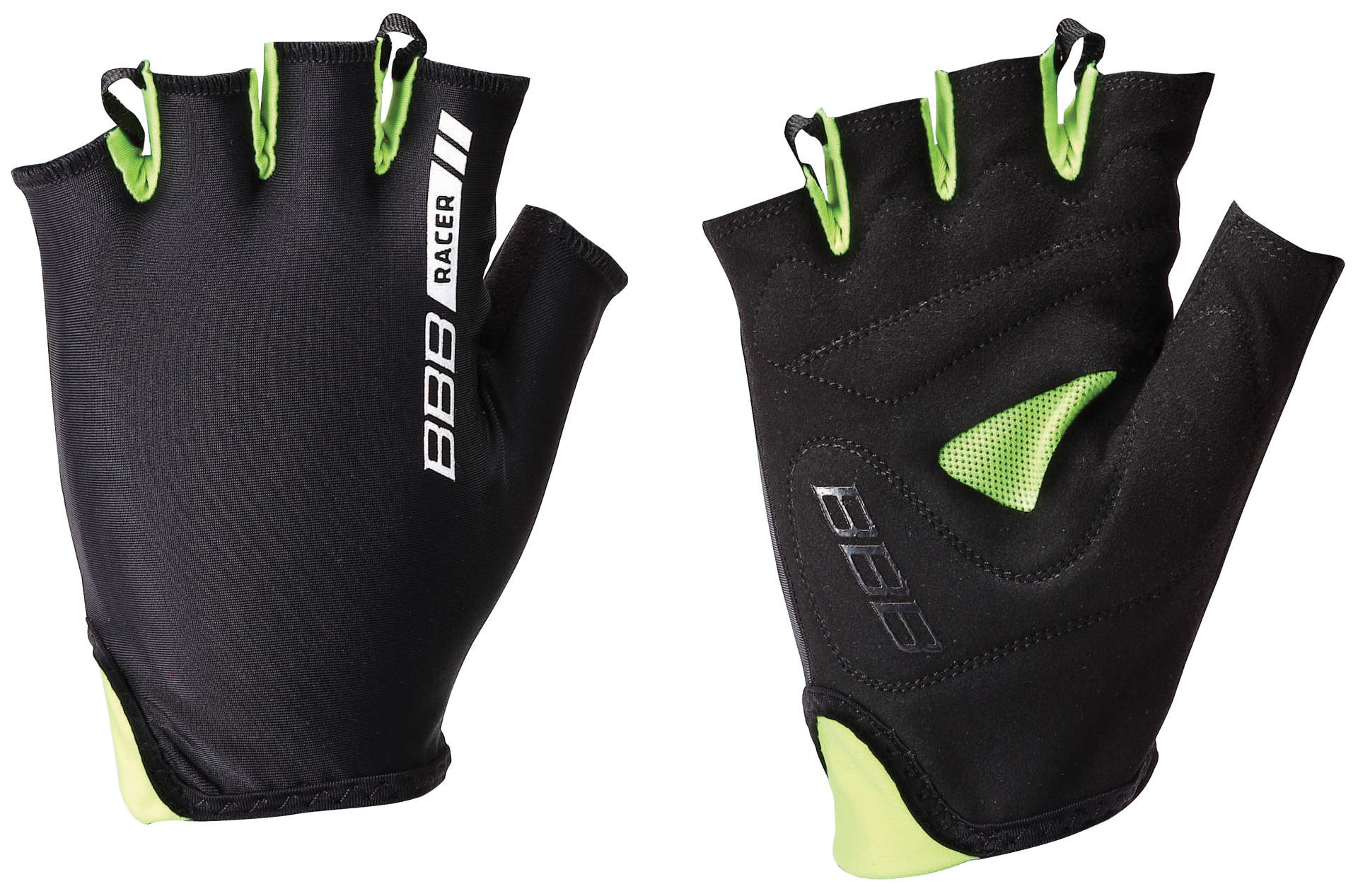 BBB Cycling Racer BBW-44 Zomer Handschoenen Zwart/Neon Geel