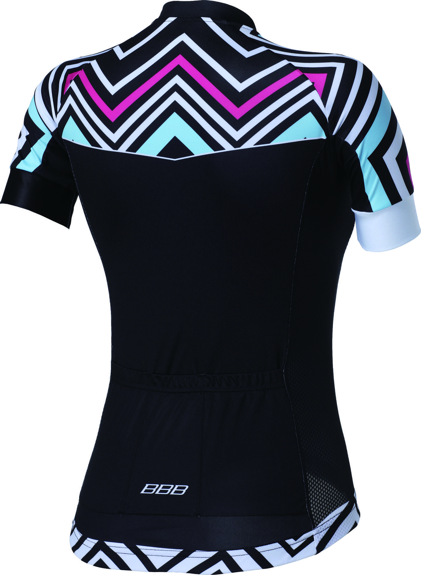 BBB Cycling Omnium BBW-244 Fietsshirt Korte Mouwen Zwart/Wit/Roze/Blauw Dames