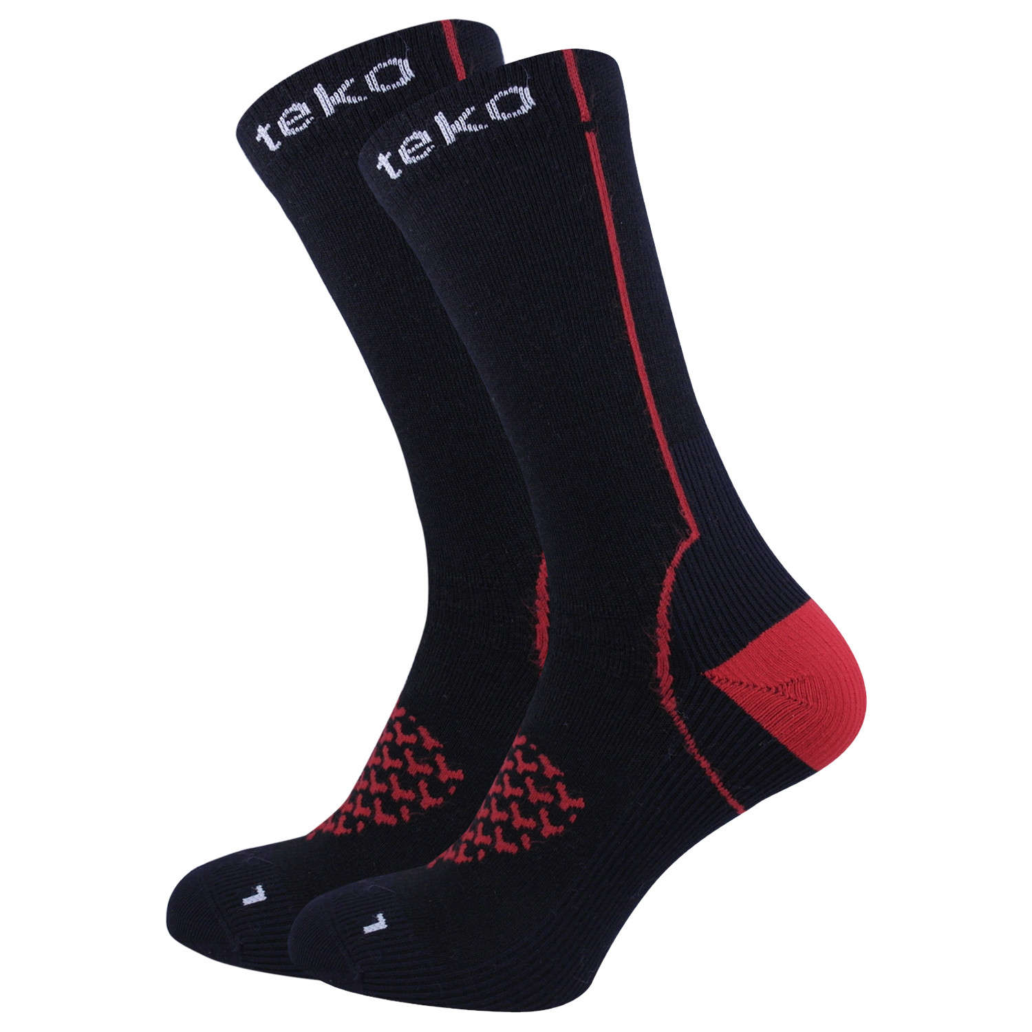 Teko Pro Merino MTB Fietssokken Zwart/Rood Unisex