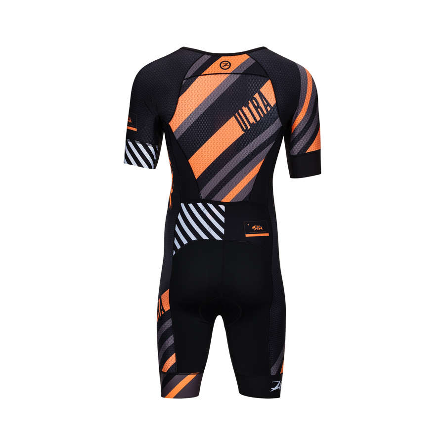 Zoot Ultra Tri Aero Skinsuit Zwart/Oranje Heren koop je bij