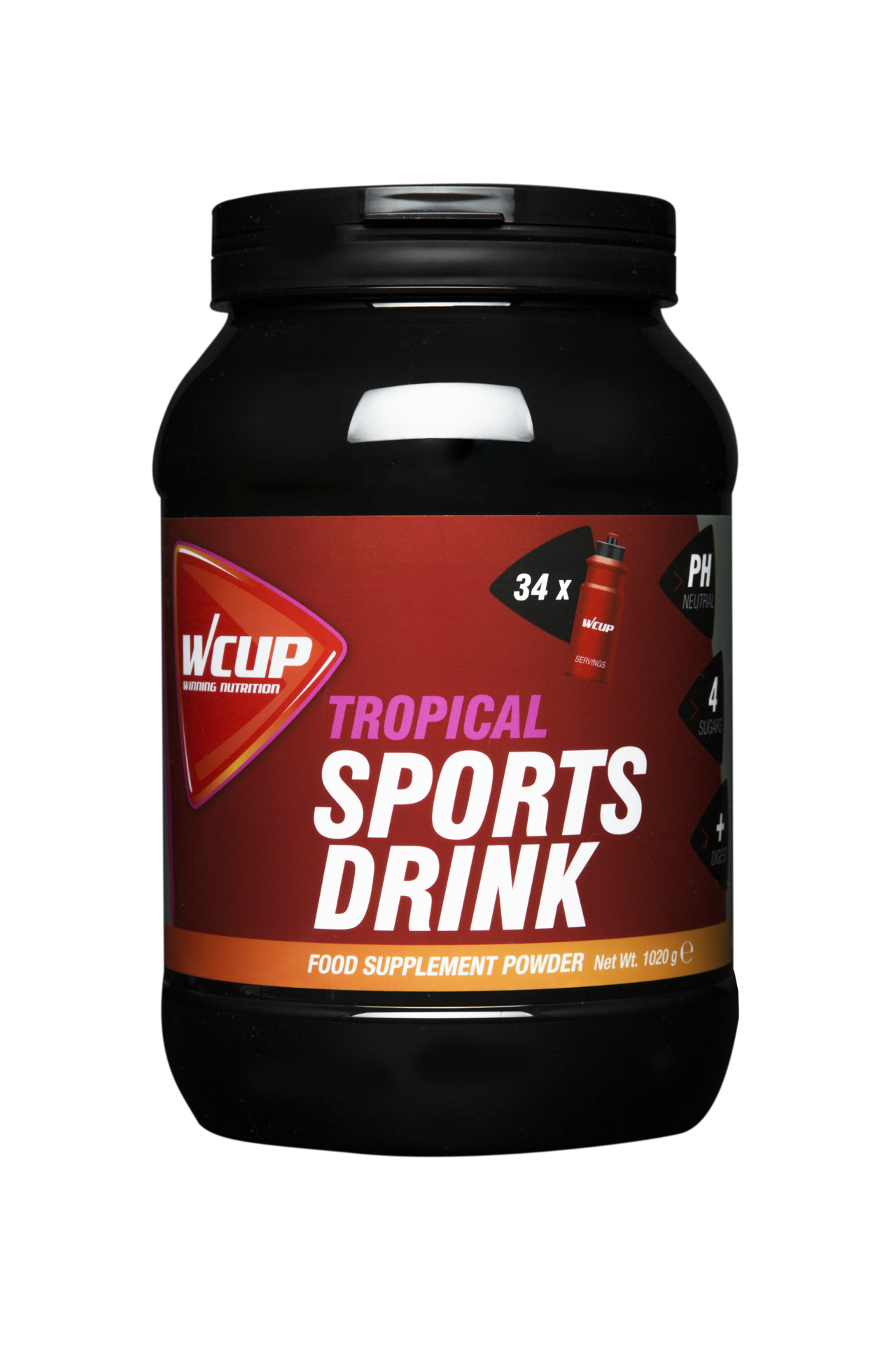 Wcup Sports Drink Tropical Pot 1020gram