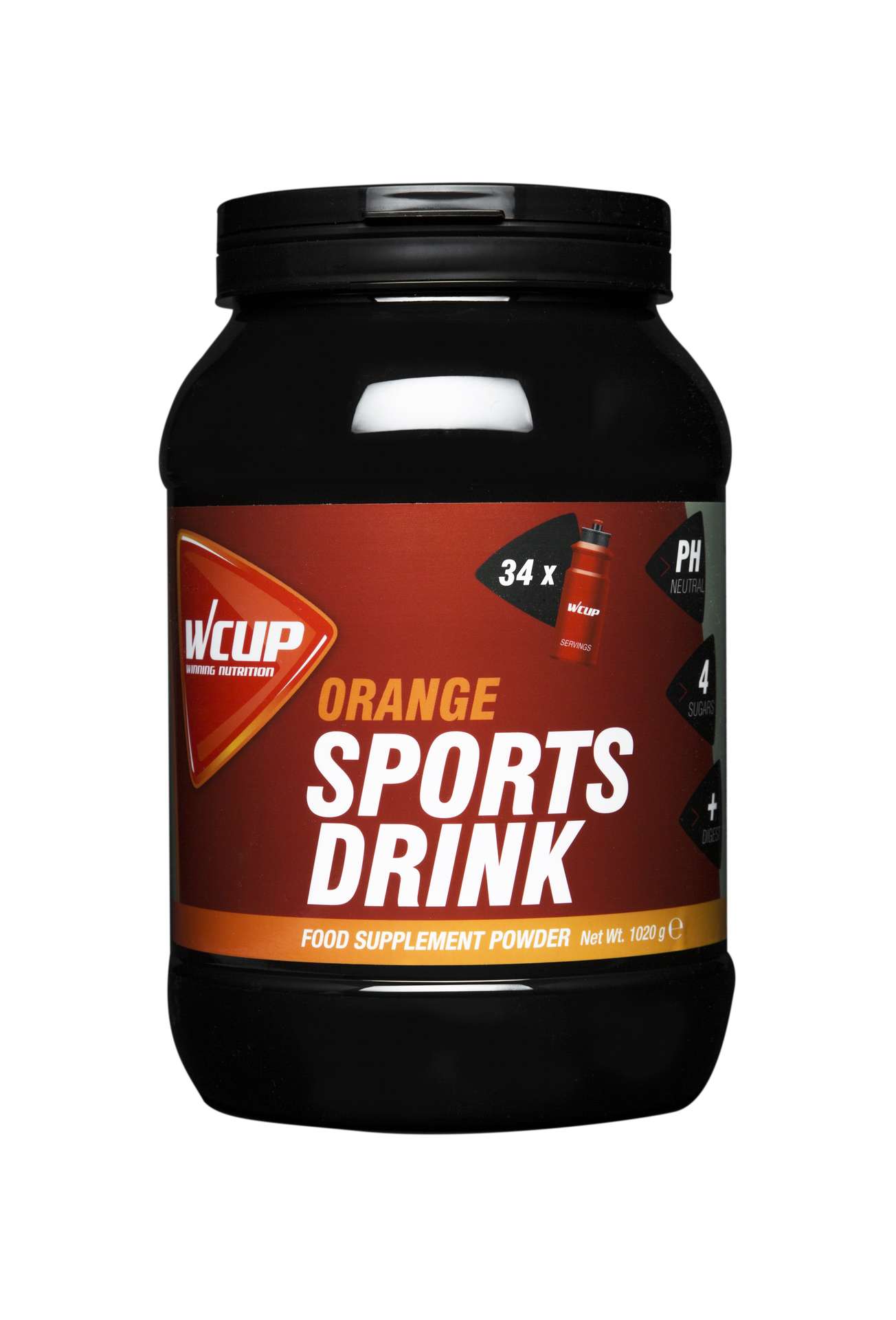 Wcup Sports Drink Sinaasappel Pot 1020gram