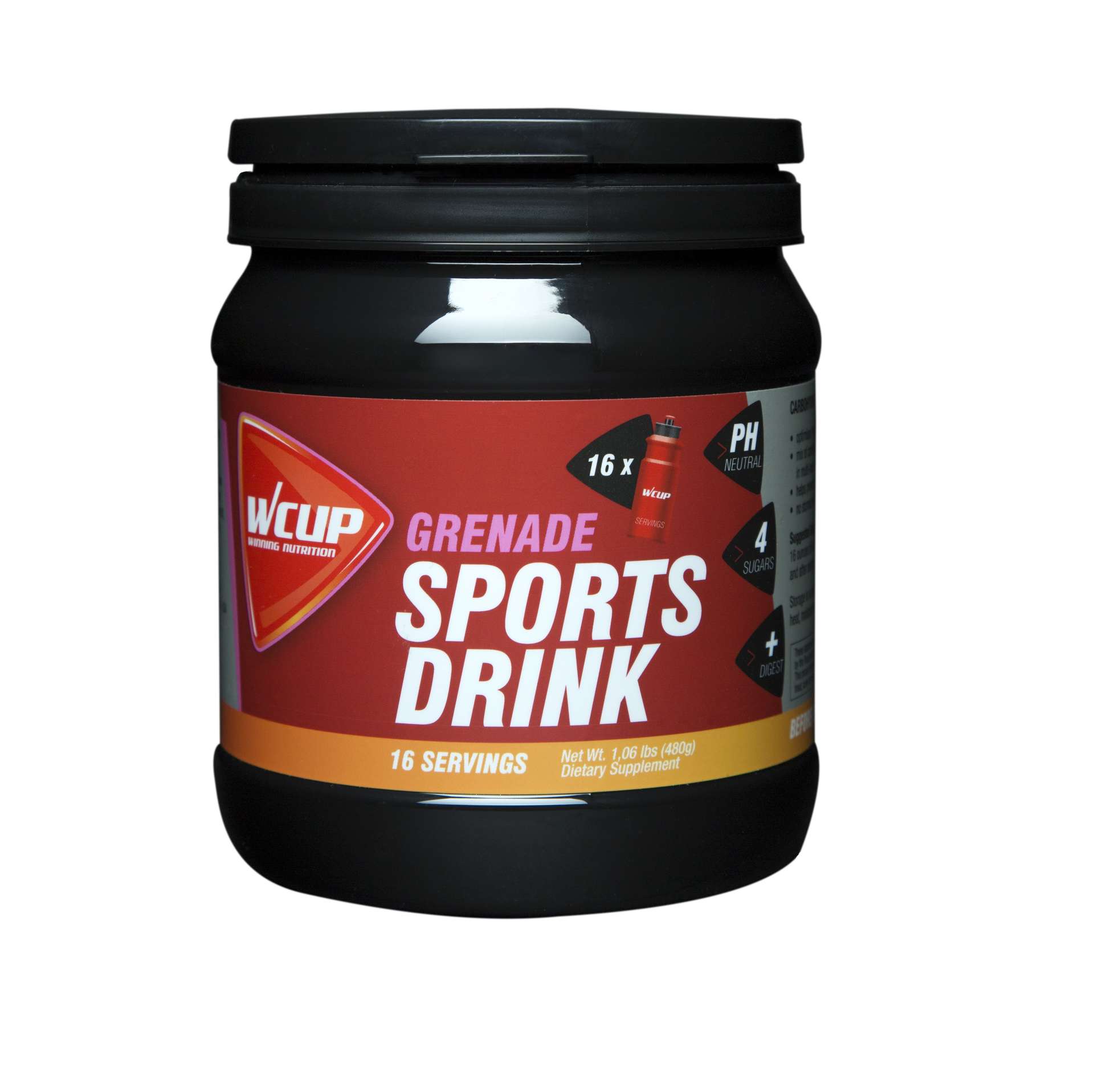 Wcup Sports Drink Granaatappel Pot 480gram