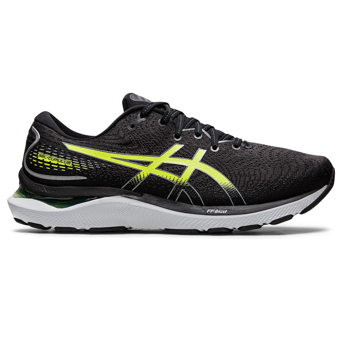 Kreunt speelgoed convergentie Tweedekans ASICS Gel Cumulus 24 Hardloopschoenen Zwart/Groen Heren Maat 46  koop je bij Futurumshop.nl