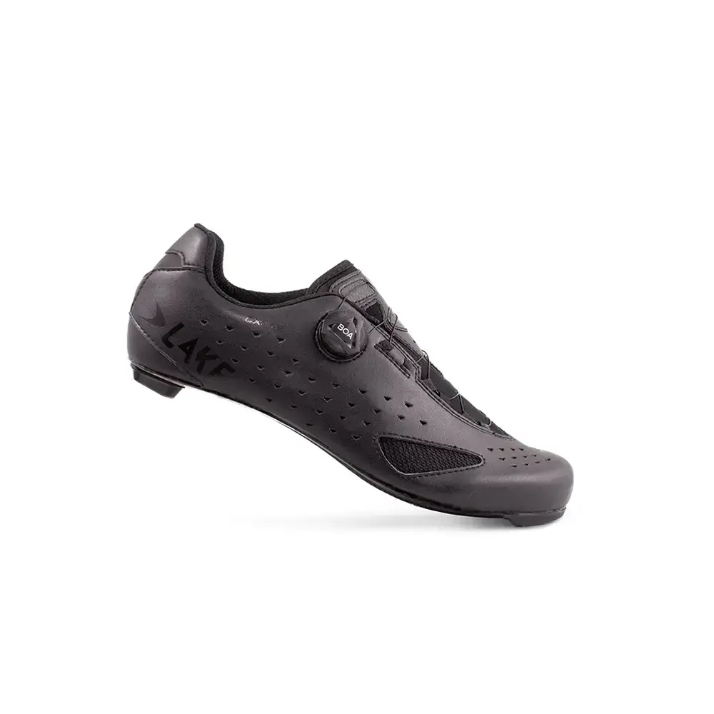 Tweedekans Lake CX219 Wide Wielrenschoenen Zwart Zwart Heren Maat 45 koop je bij Futurumshop