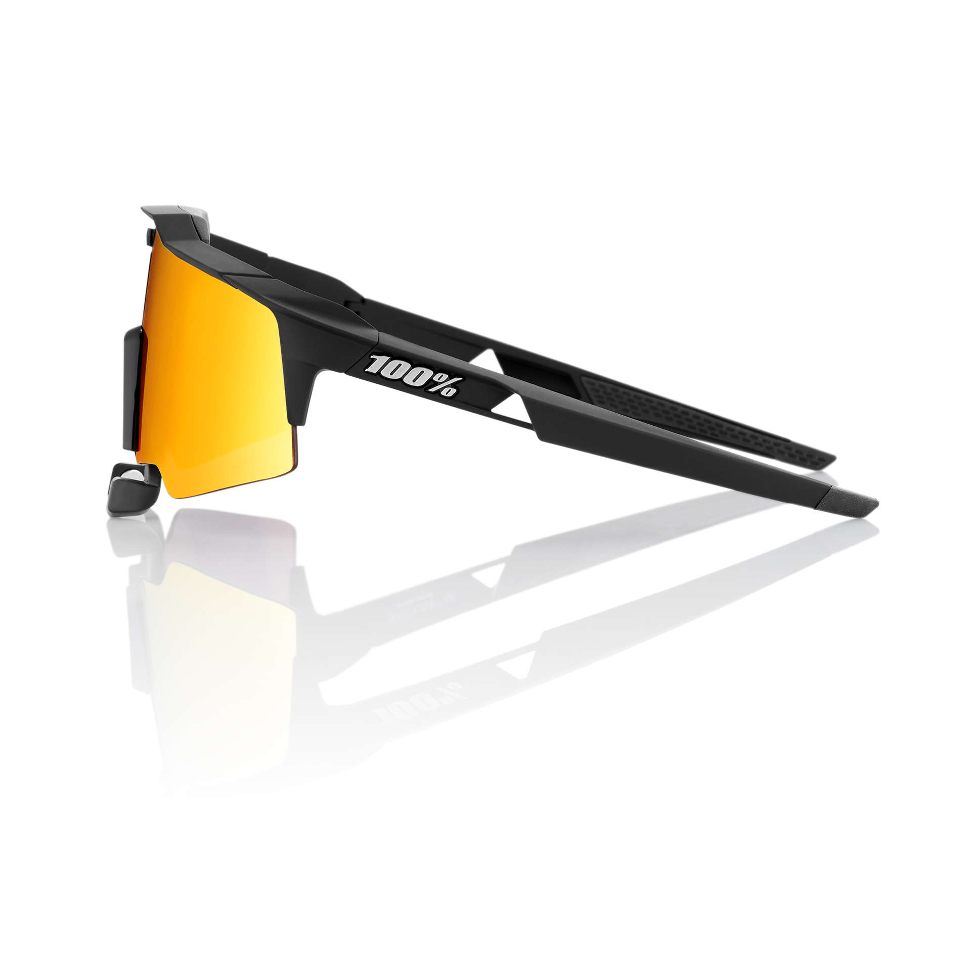 100% SpeedCraft Air Sport Zonnebril Zwart met HiPER Rood Multilayer Mirror 
