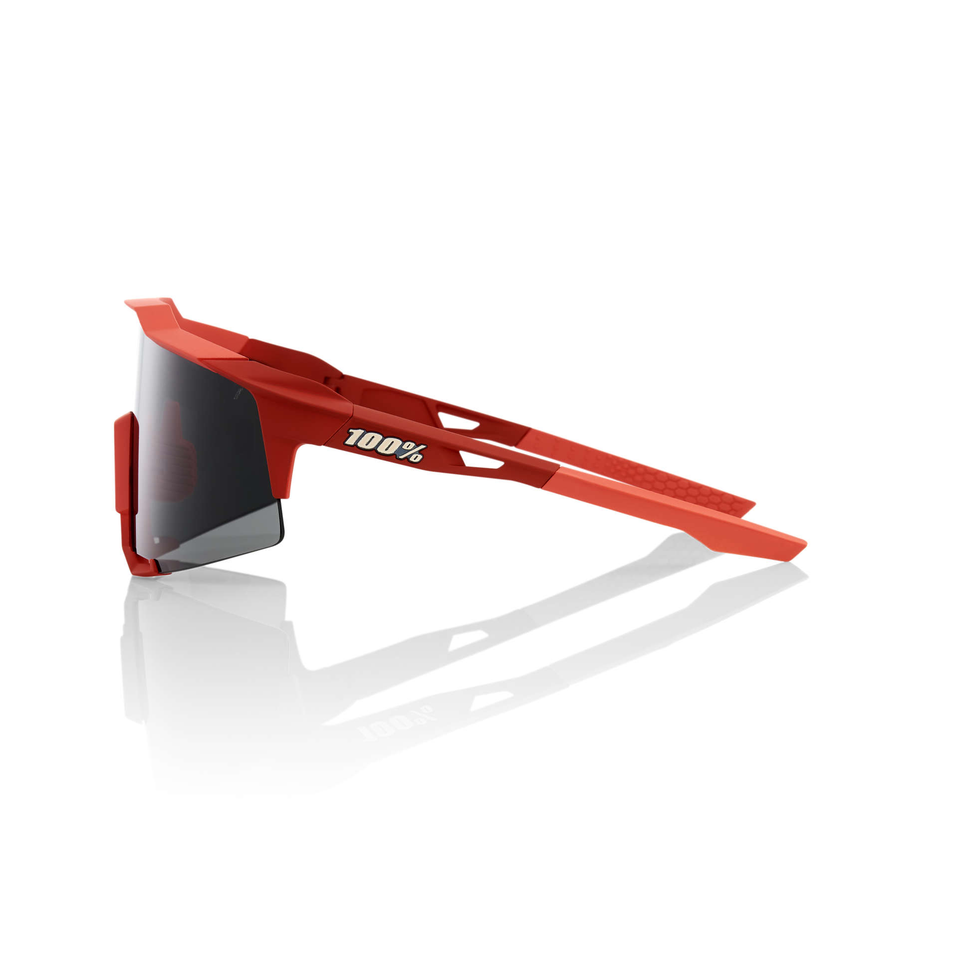 100% Speedcraft Sport Zonnebril Soft Tact Coral met Black Mirror Lens
