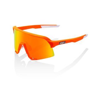 100% S3 Sport Zonnebril Soft Tact Neon Oranje met HiPER Red Multilayer Mirr