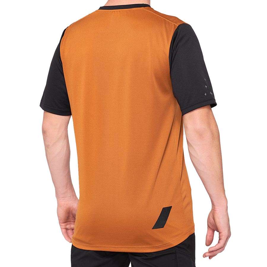 100% Ridecamp MTB Fietsshirt Korte Mouwen Oranje/Zwart Heren