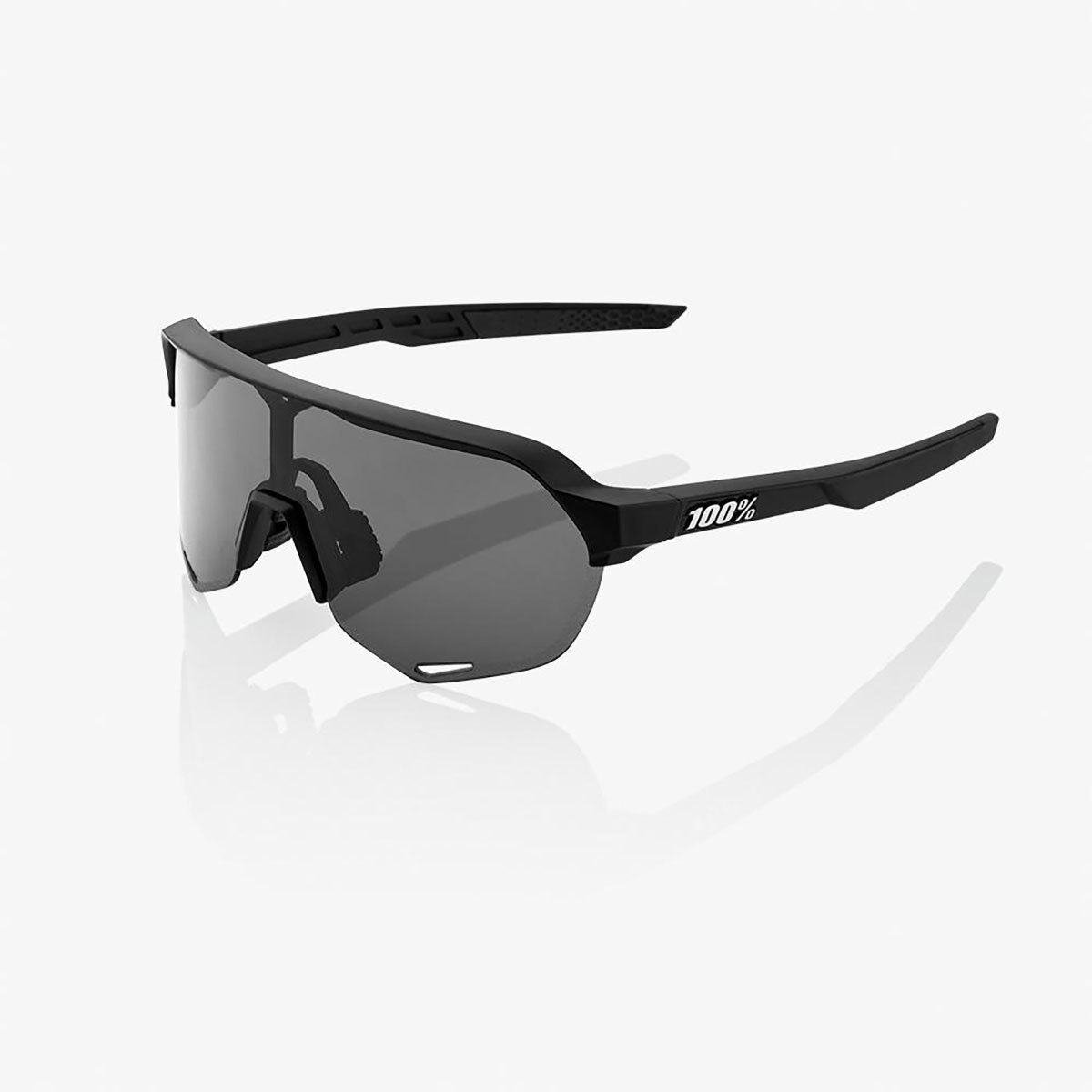 100% S2 Sport Zonnebril Zwart met Smoke Lens