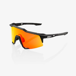 100% Speedcraft Sport Zonnebril Zwart met HiPER Red Multilayer Mirror Lens