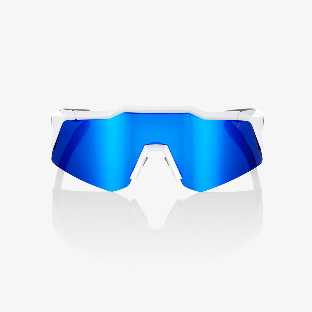 100% Speedcraft XS Sport Zonnebril Mat Wit met Blue Multilayer Mirror Lens
