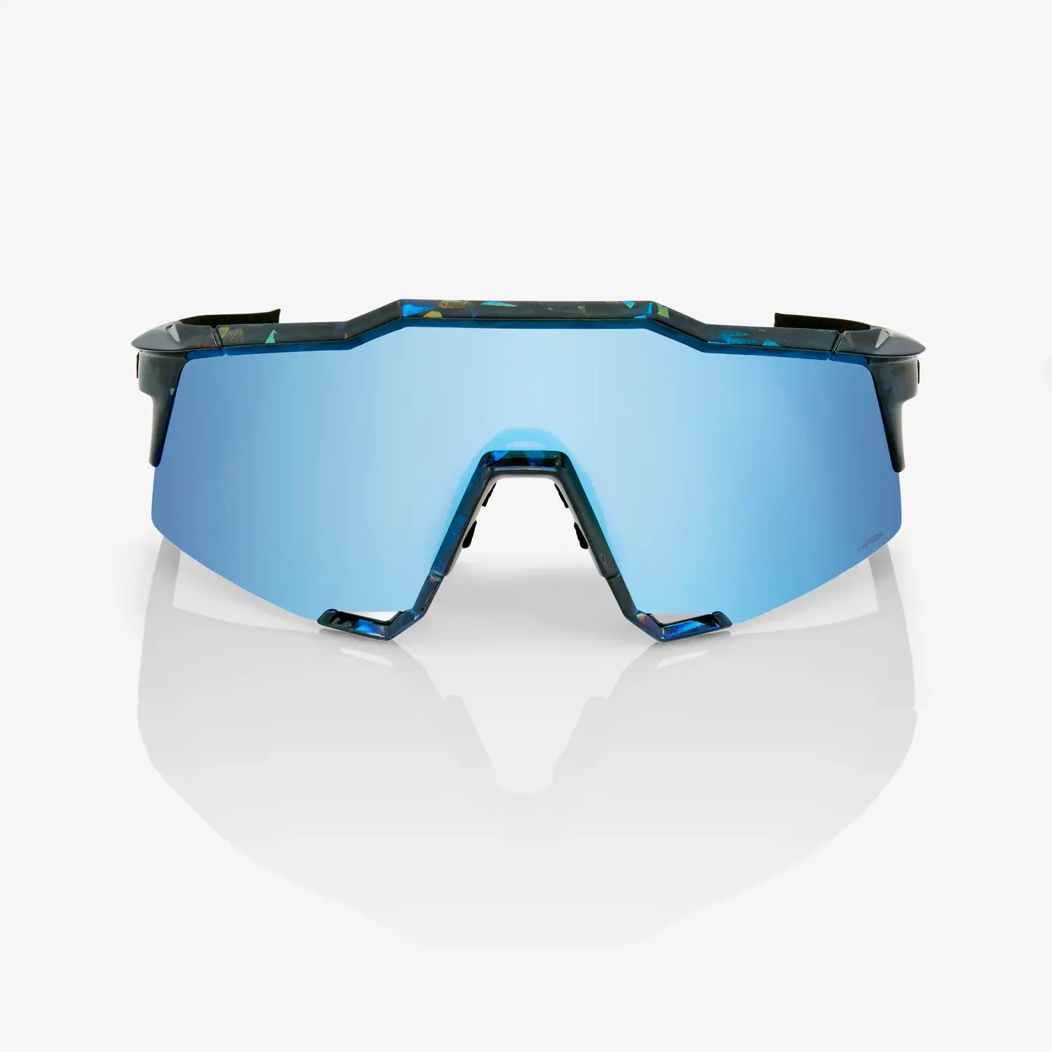 100% Speedcraft Sport Zonnebril Zwart met HiPER Blue Multilayer Mirror Lens