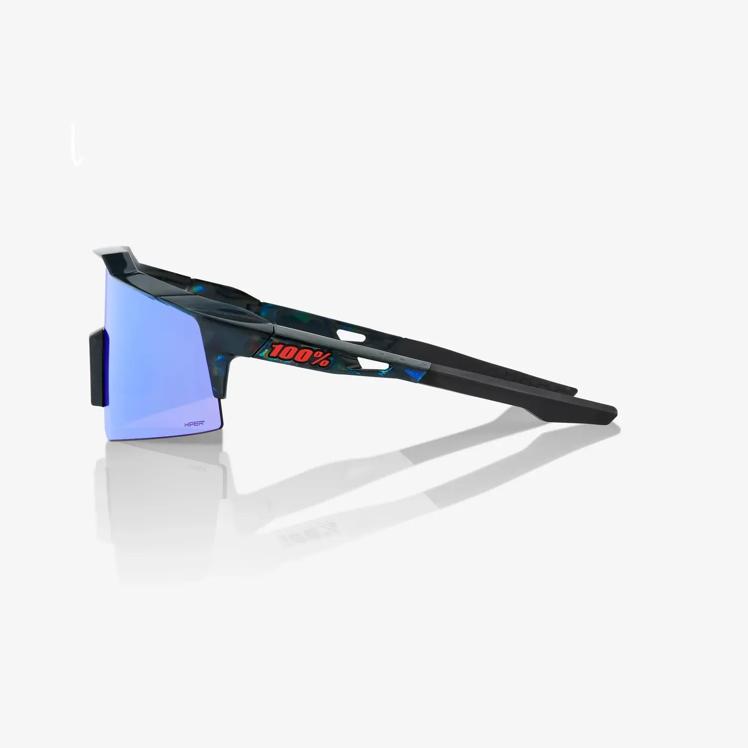 100% Speedcraft SL Sport Zonnebril Zwart met HiPER Blue Multilayer Mirror
