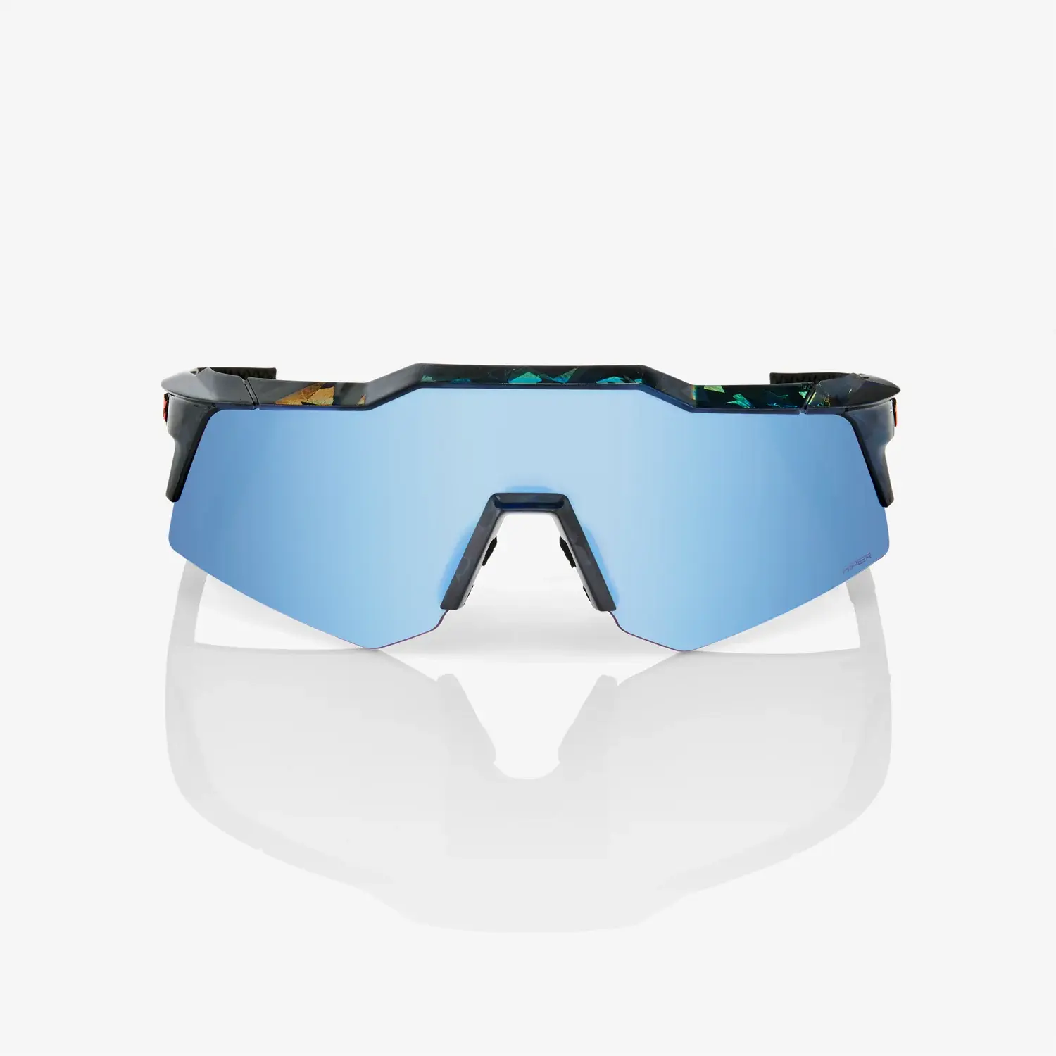 100% Speedcraft XS Sport Zonnebril Zwart met HiPER Blue Multilayer Mirror