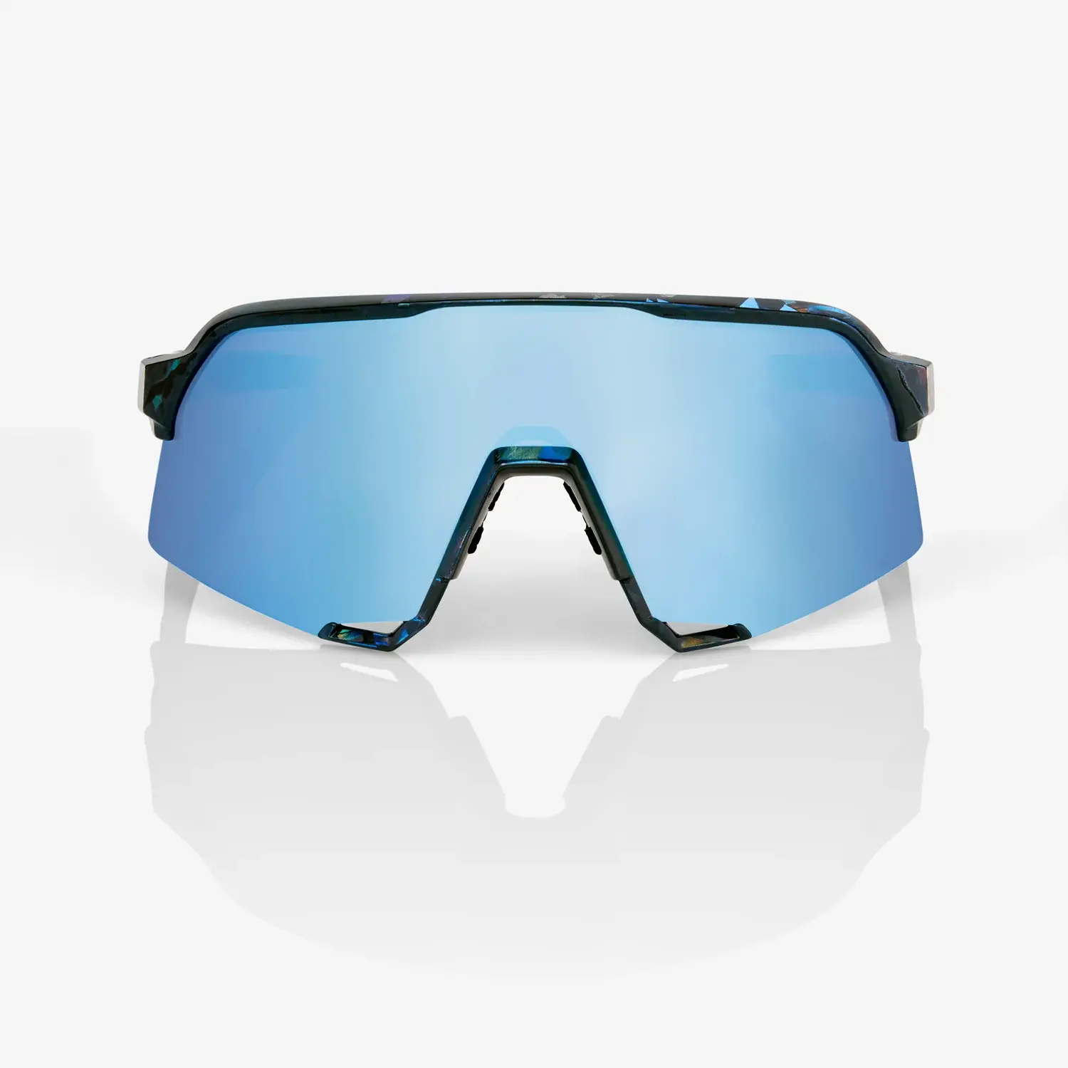 100% S3 Sport Zonnebril Zwart met HiPER Blue Multilayer Mirror Lens