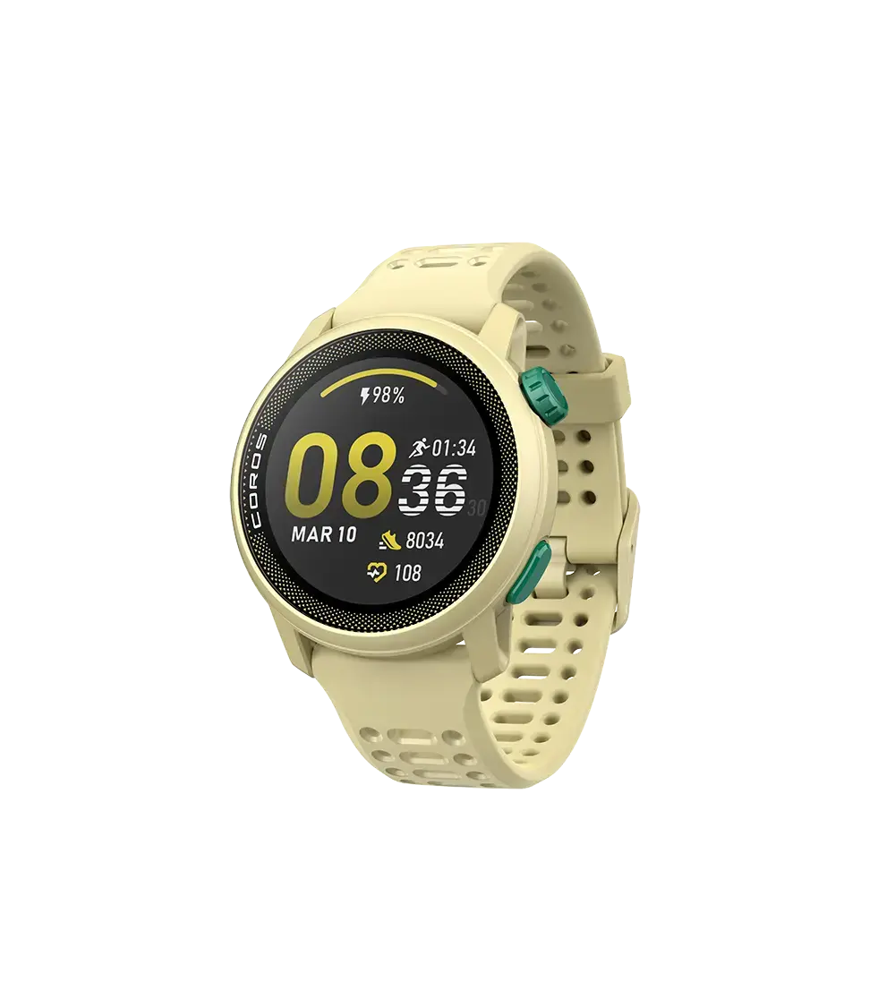 Coros Pace 3 GPS Sporthorloge Mist Geel