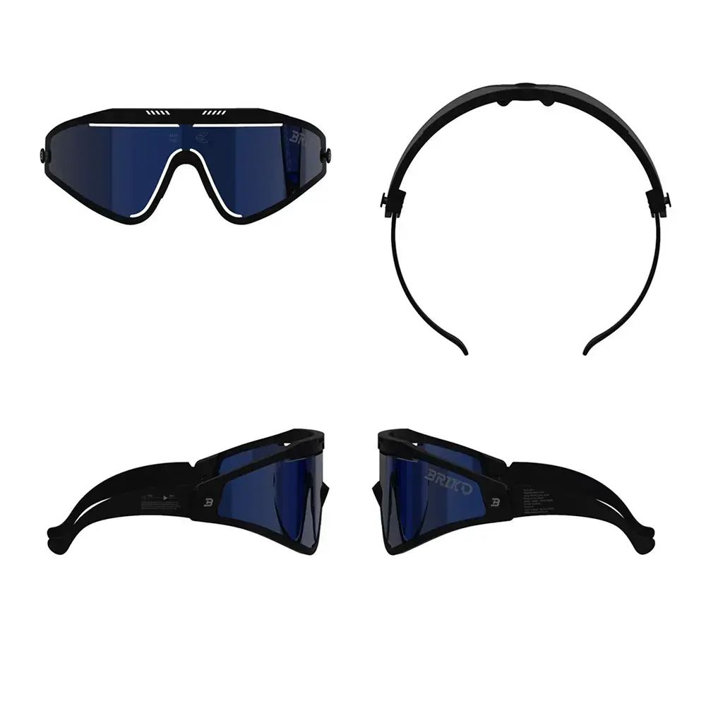 Briko Detector Sport Zonnebril Zwart met Blauwe lens