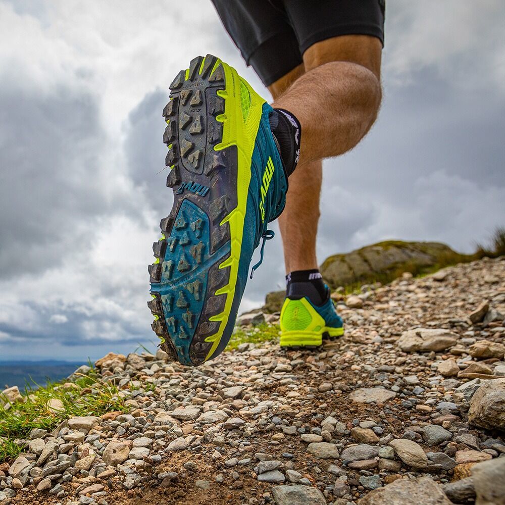 Inov-8 Trailtalon 290 Trail Hardloopschoenen Blauw/Geel Heren