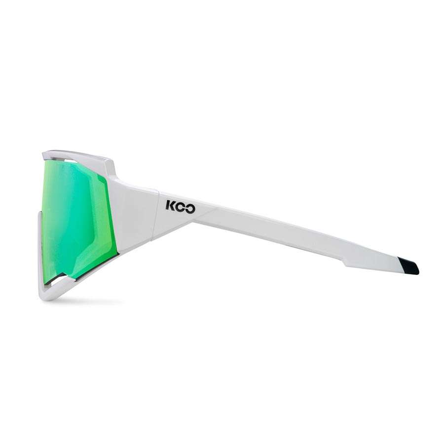 KOO SPECTRO Sport Zonnebril Wit met Green Mirror Lens