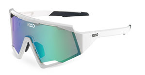 KOO SPECTRO Sport Zonnebril Wit met Green Mirror Lens