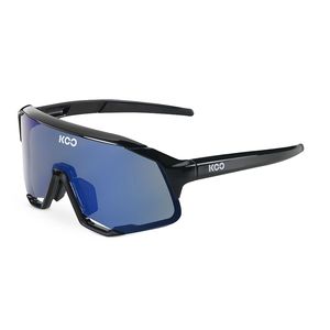 KOO DEMOS Sport Zonnebril Zwart met Blue Mirror Lens