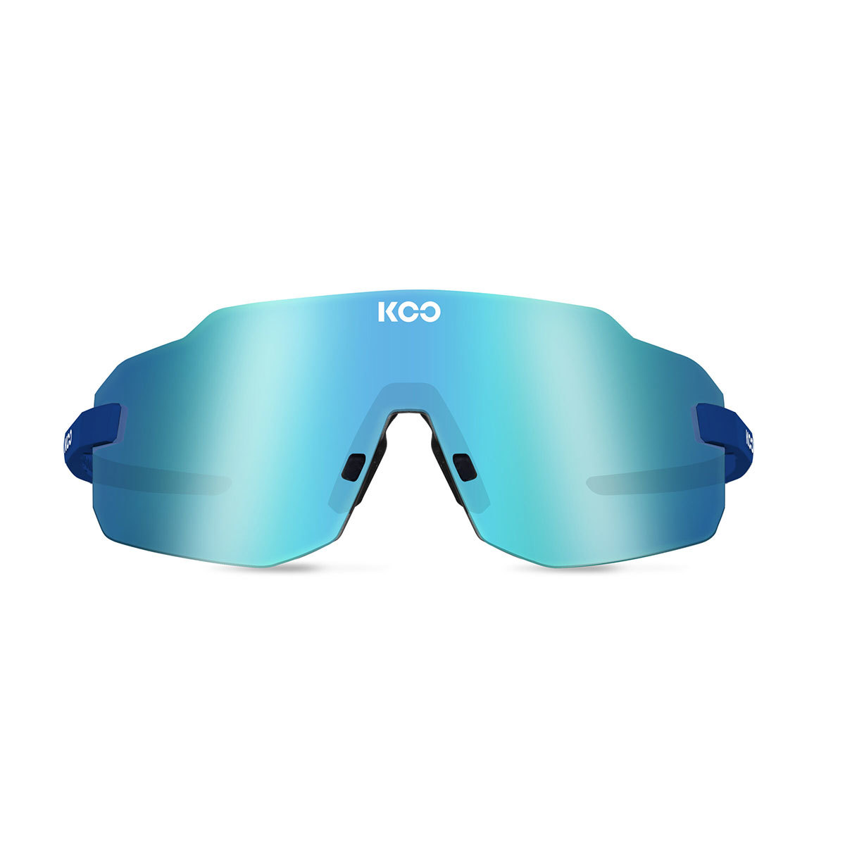 KOO SUPERNOVA Sport Zonnebril Donkerblauw met Turquoise Mirror Lens