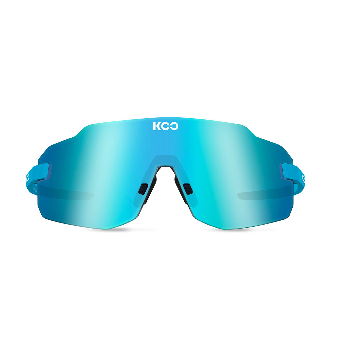 KOO SUPERNOVA Sport Zonnebril Blauw Met Turquoise Mirror Lens