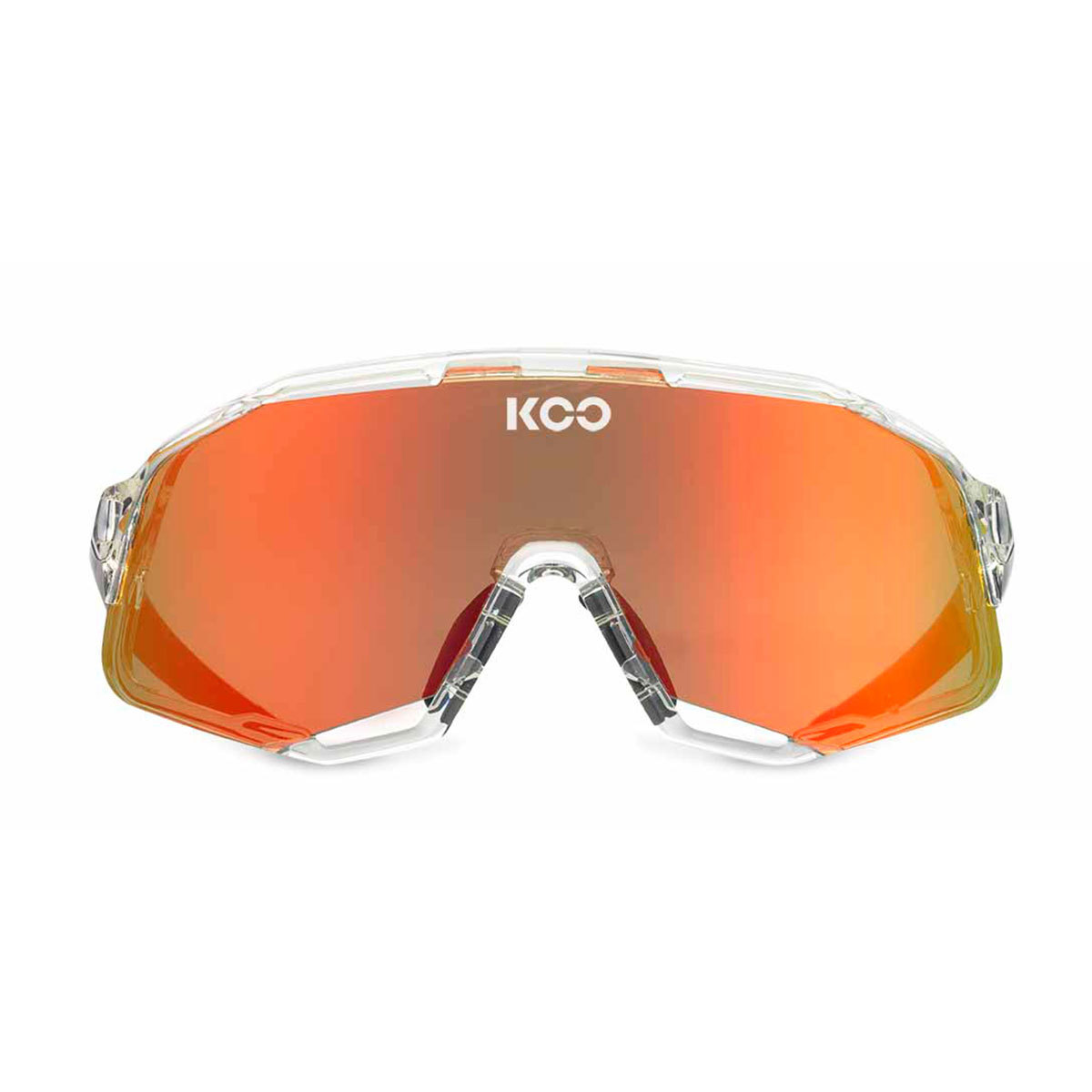 KOO DEMOS Sport Zonnebril Transparant Met Red Mirror Lens