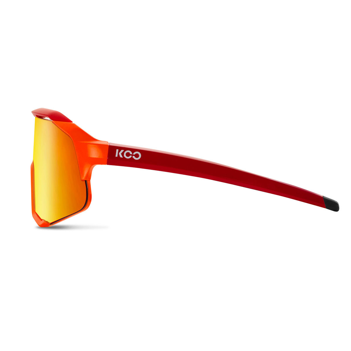 KOO DEMOS Sport Zonnebril Fluo Oranje/Rood met Red Mirror Lens