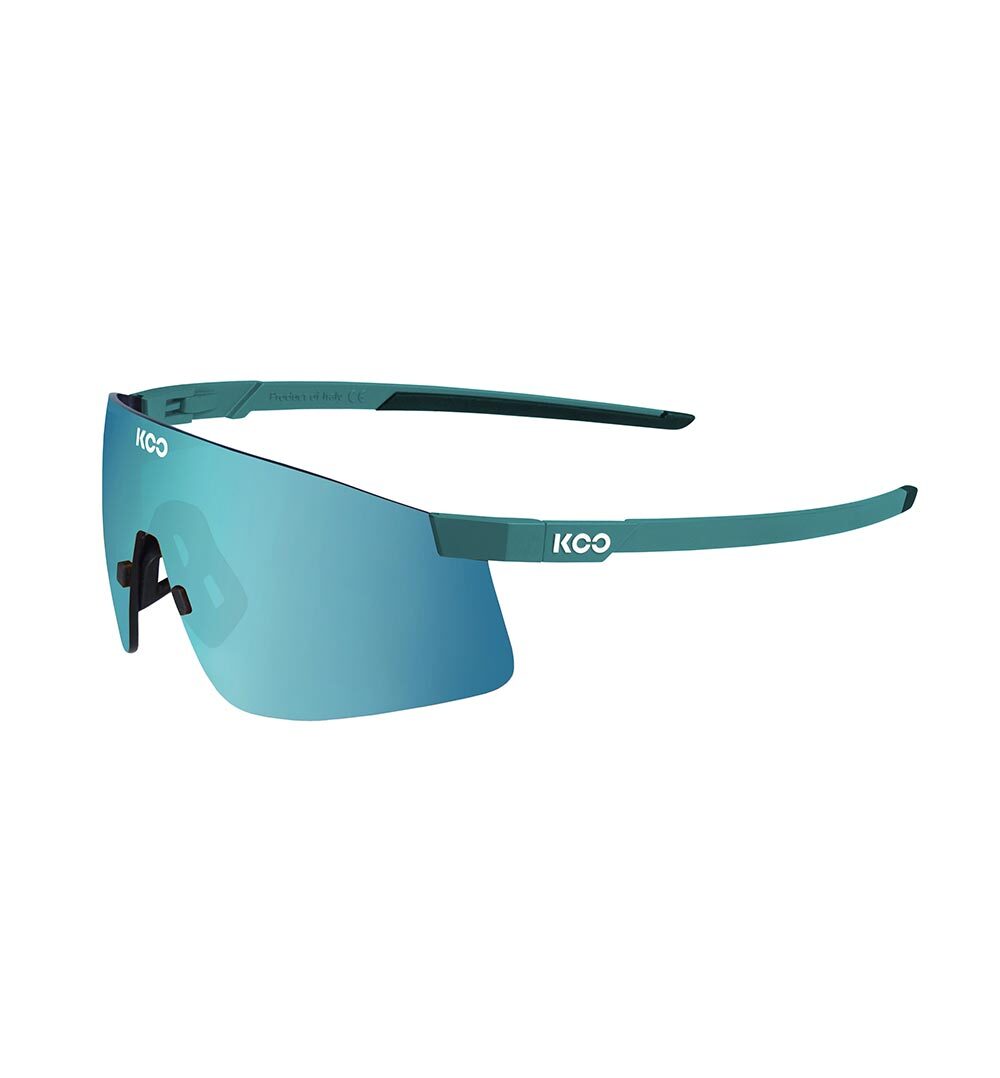 KOO Nova Sport zonnebril Mat Blauw met L.Turquoise Mirror Lens