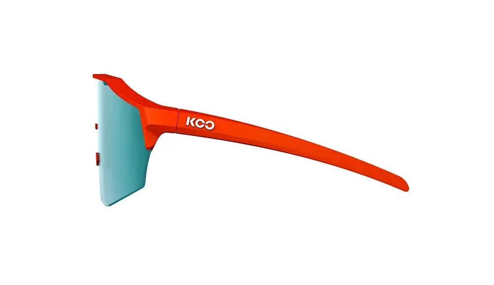 KOO ALIBI Sport Zonnebril Mat Oranje met Green Mirror Lens