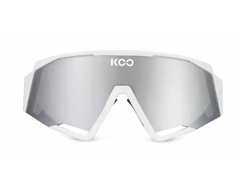 KOO SPECTRO Sport Zonnebril Wit met Super Silver Mirror Lens