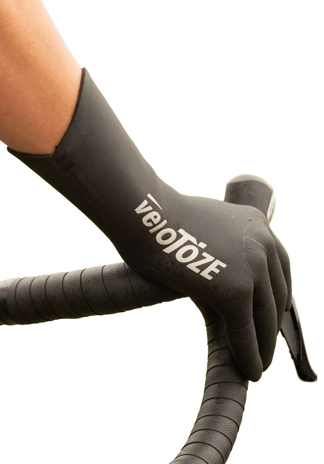 Velotoze Waterproof Fietshandschoenen Zwart/Wit