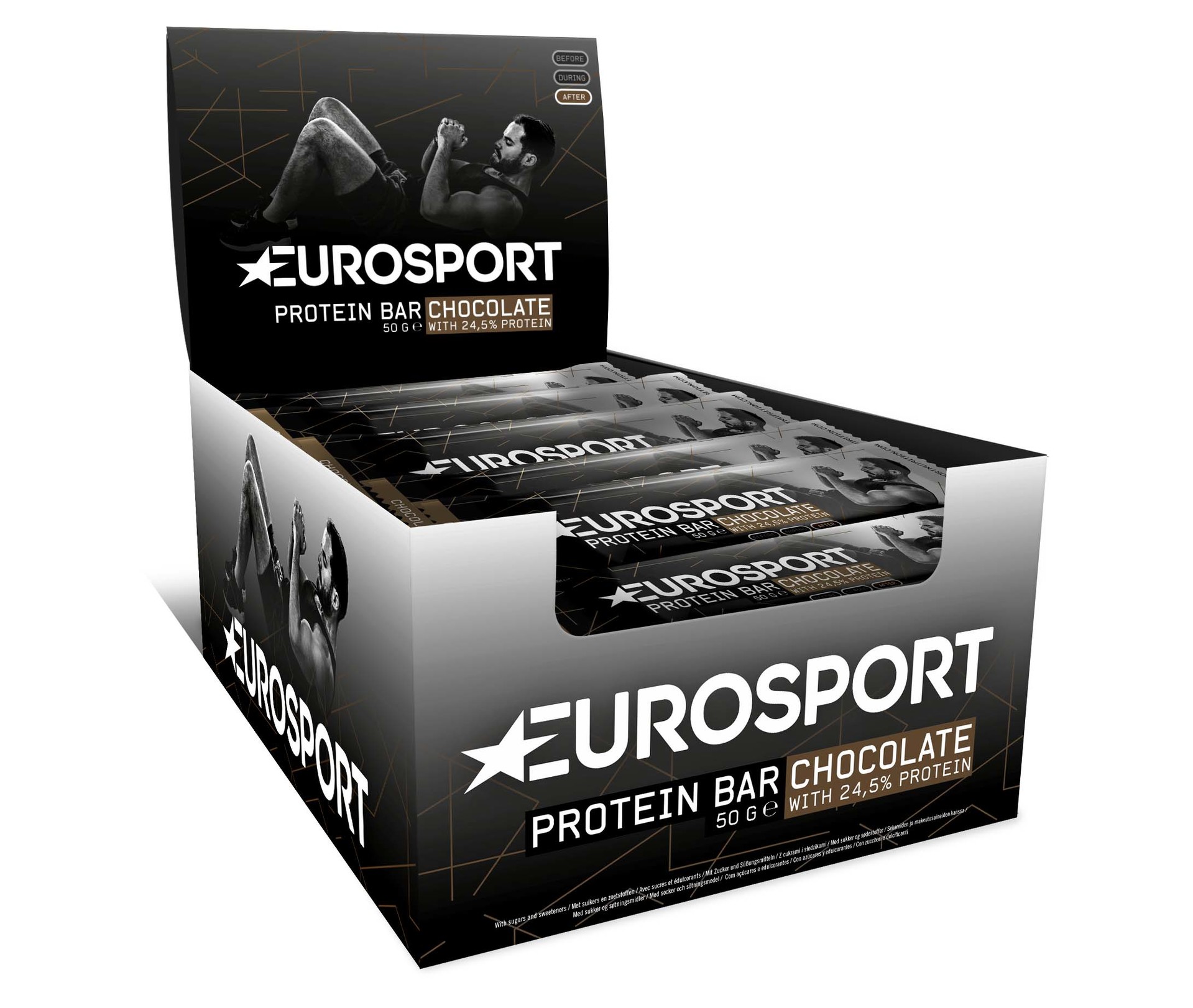 Eurosport Nutrition Proteïne Repen Chocolade 15 stuks