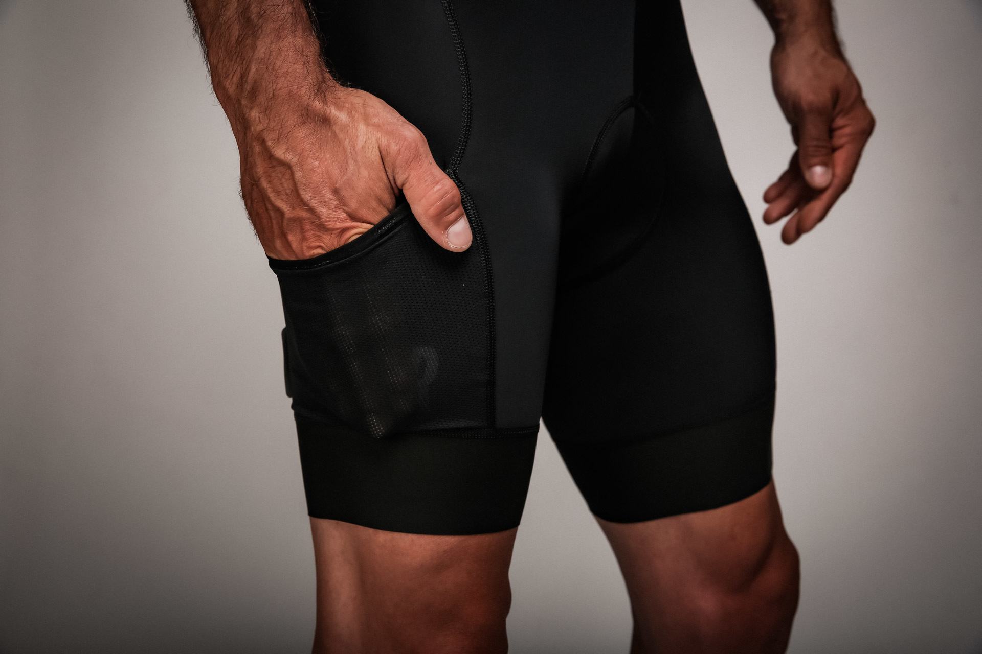 Santic Fietsbroek voor heren, gevoerde fietsbroek, korte fietsbroek met