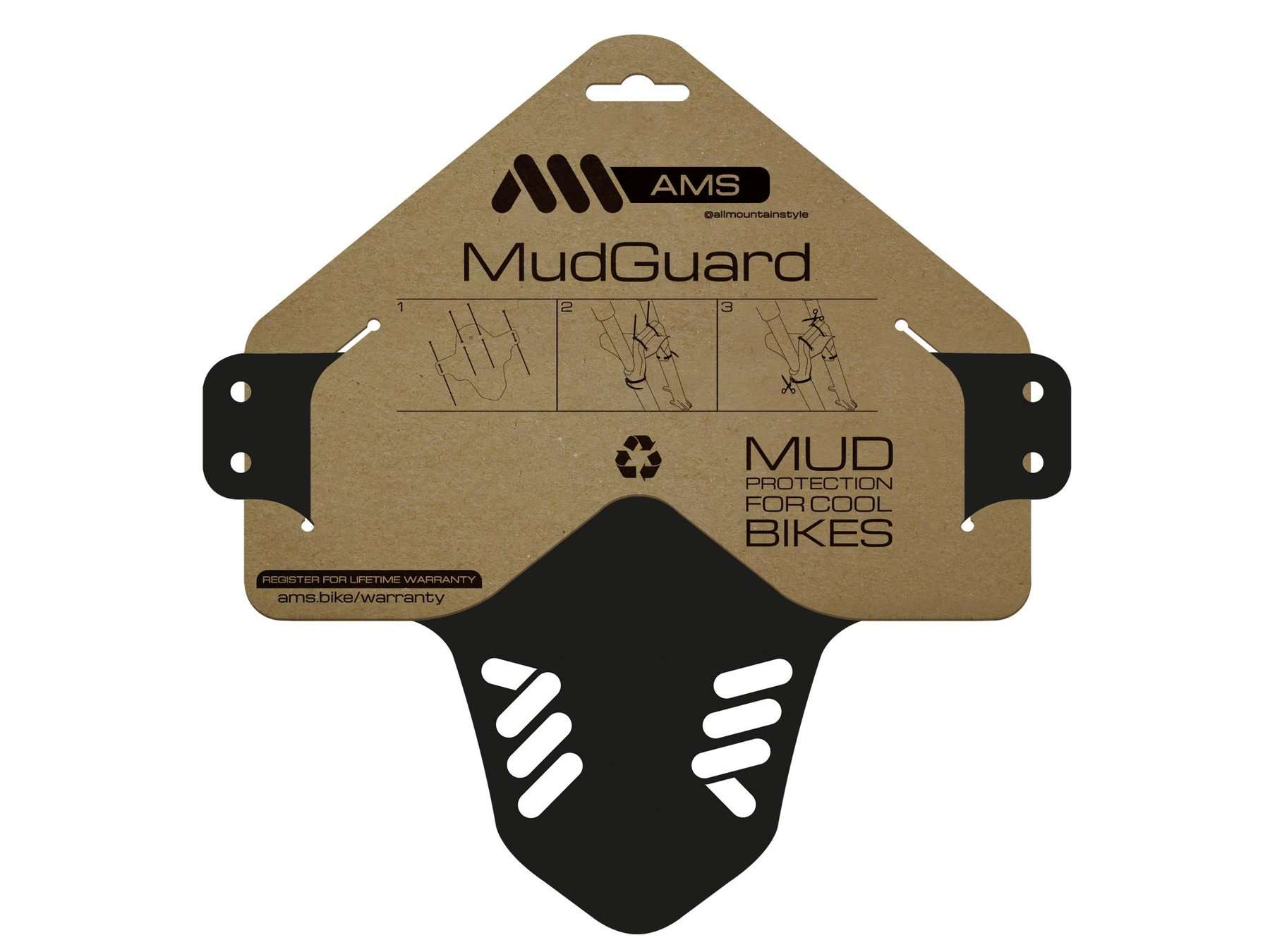 All Mountain Style Mud Guard Zwart/Wit