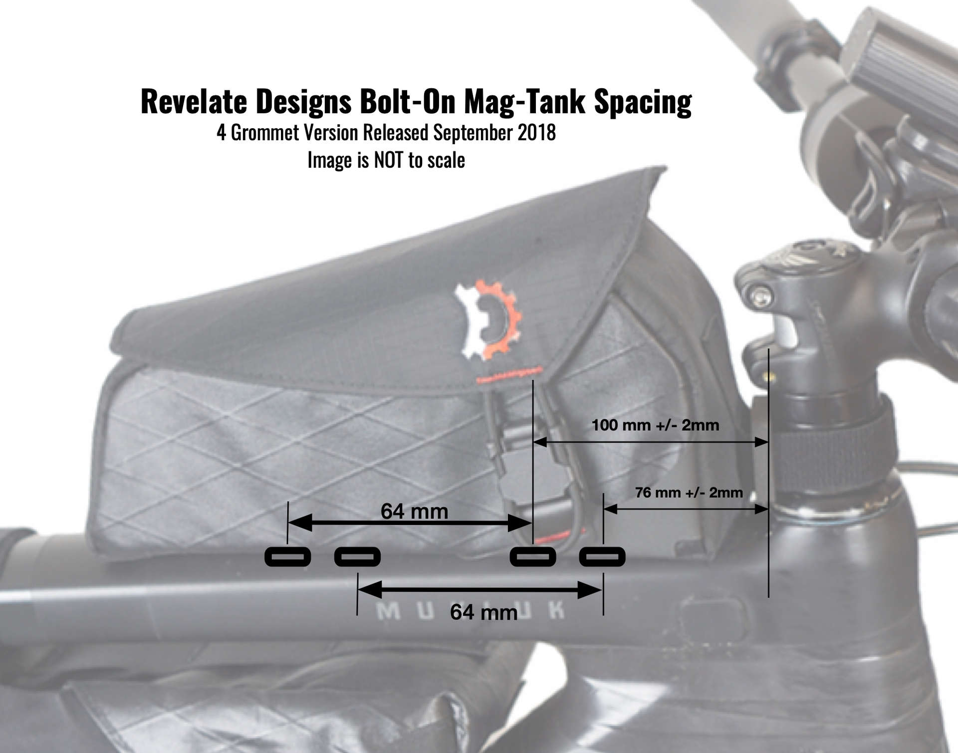 Revelate Designs Mag Tank Bolt On Frametas Zwart