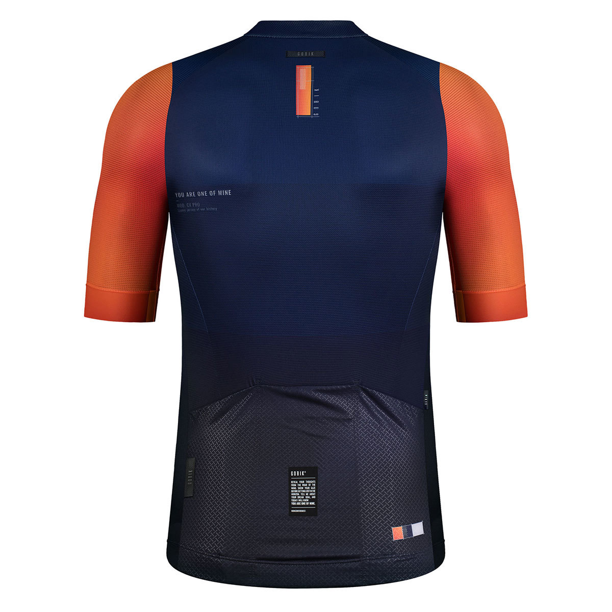 Gobik CX Pro 2.0 Fietsshirt Korte Mouwen Donkerblauw/Oranje