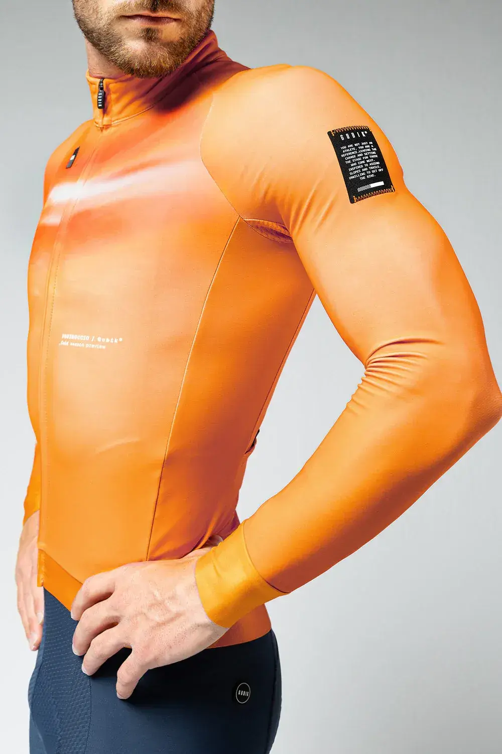 Gobik Hyder Fietsshirt Lange Mouwen Oranje Heren koop je bij