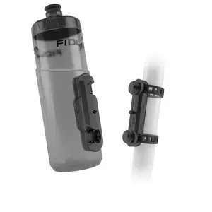 Fidlock Twist Bidon 600ml Zwart/Transparant met Uni Base Bevestiging