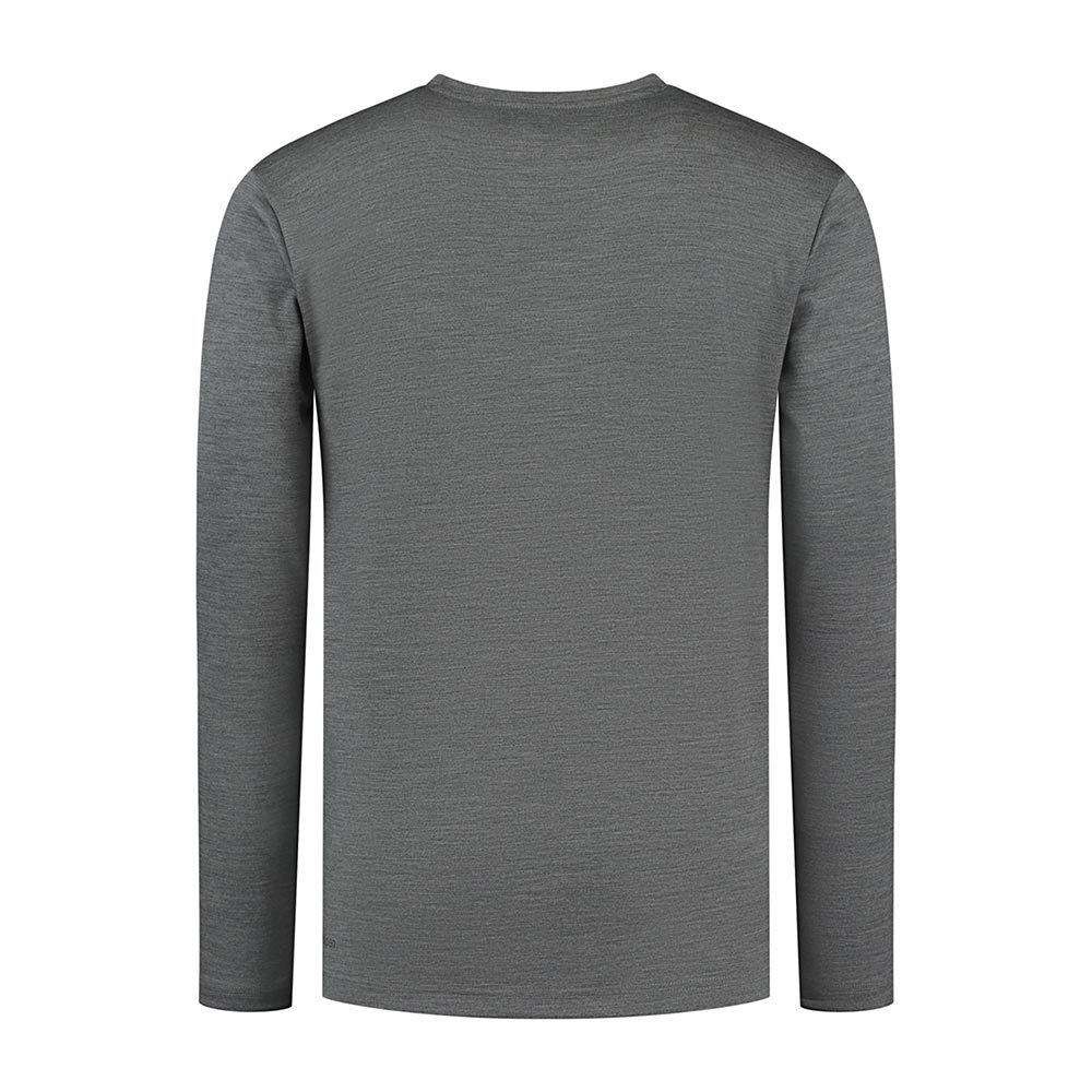 Woolpan Endless Merino Long Sleeve T-Shirt Grey Melange
