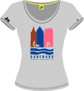 Tour de France Grand Depart Denemarken 2022 T-Shirt Grijs Dames