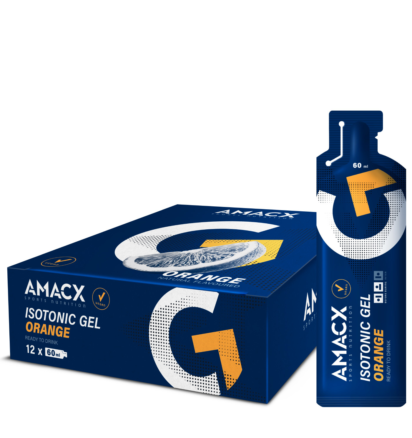 Amacx Isotonic Gel 60 ml Sinaasappel 12 stuks