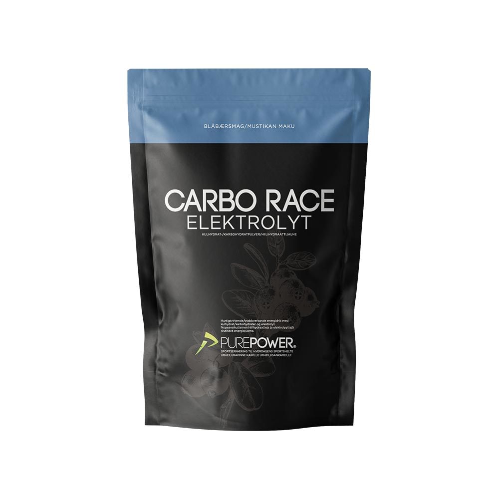 PurePower Carbo Race Electrolyte Energiedrank Bosbessen 1kg