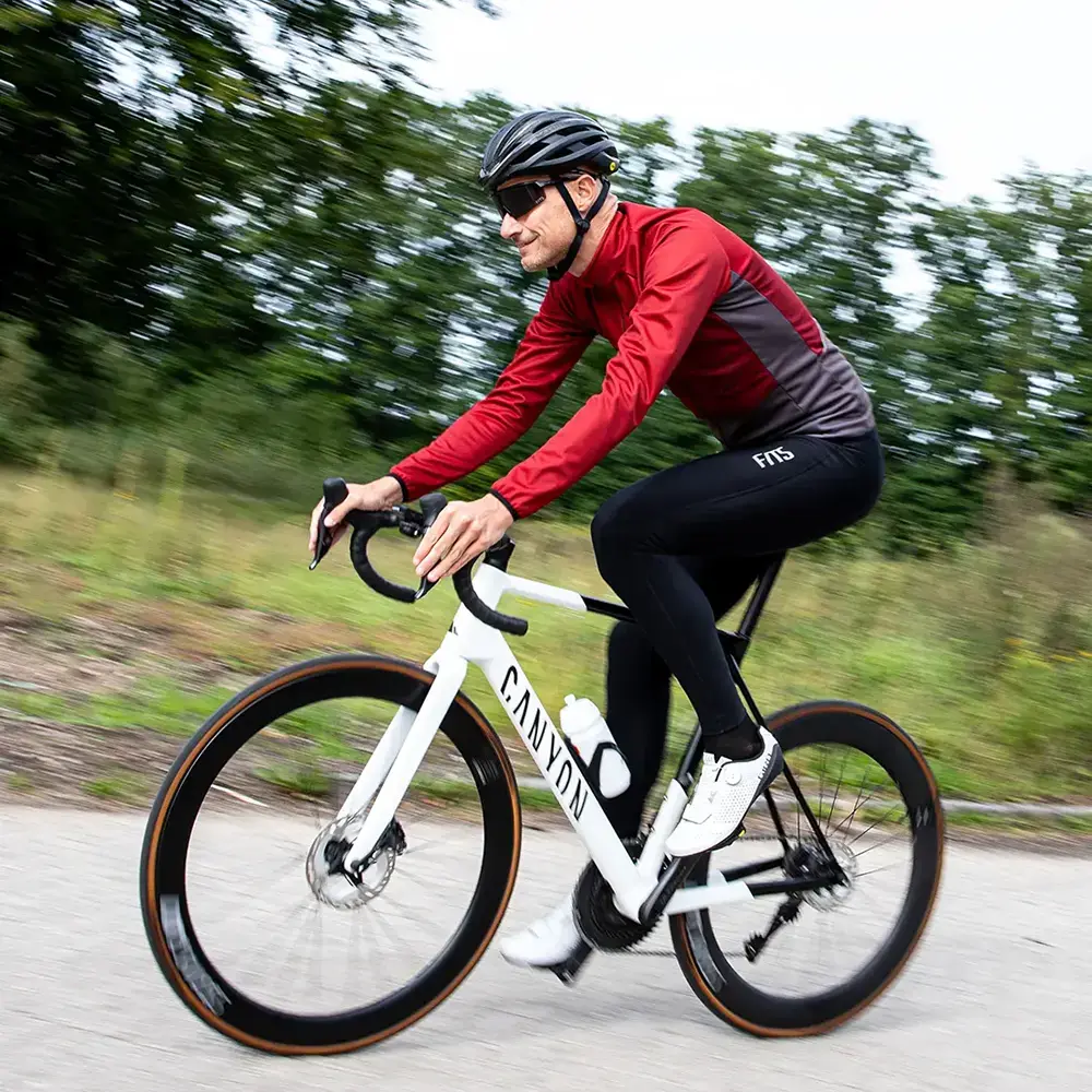 FYTS SNLST Winddichte Thermo Fietsbroek Lang Zwart Heren