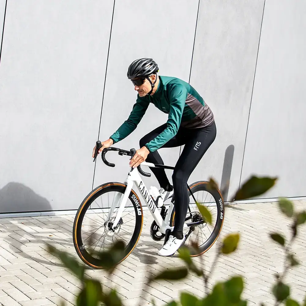 FYTS SNLR Winter Fietsjack Thermo Donkergroen Heren koop je bij Futurumshop