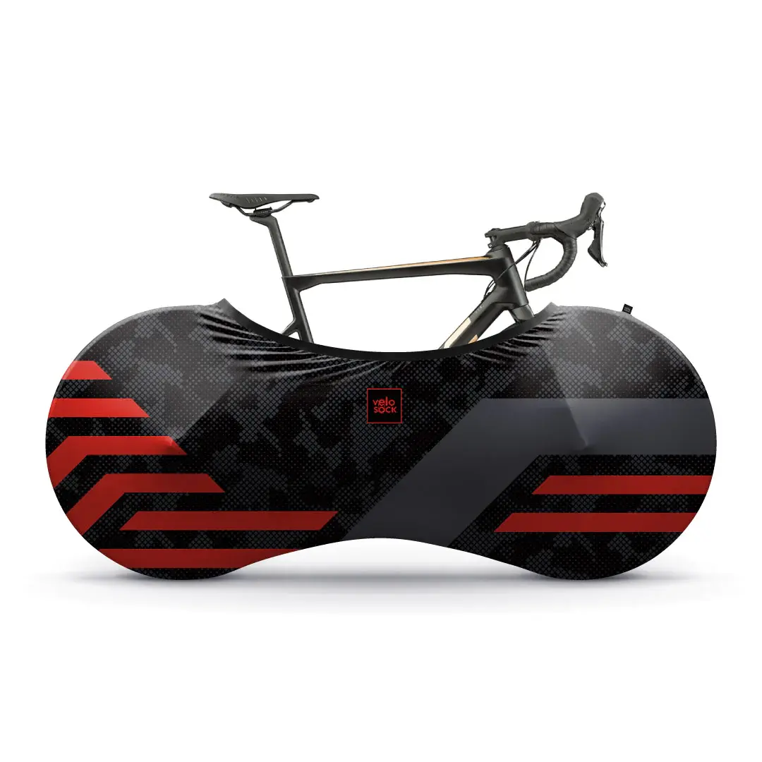 Velosock Bike Cover Redlines Zwart Rood